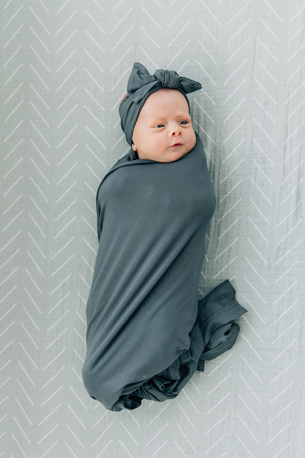 Mebie Baby Swaddle Set - Charcoal - Atara & Co