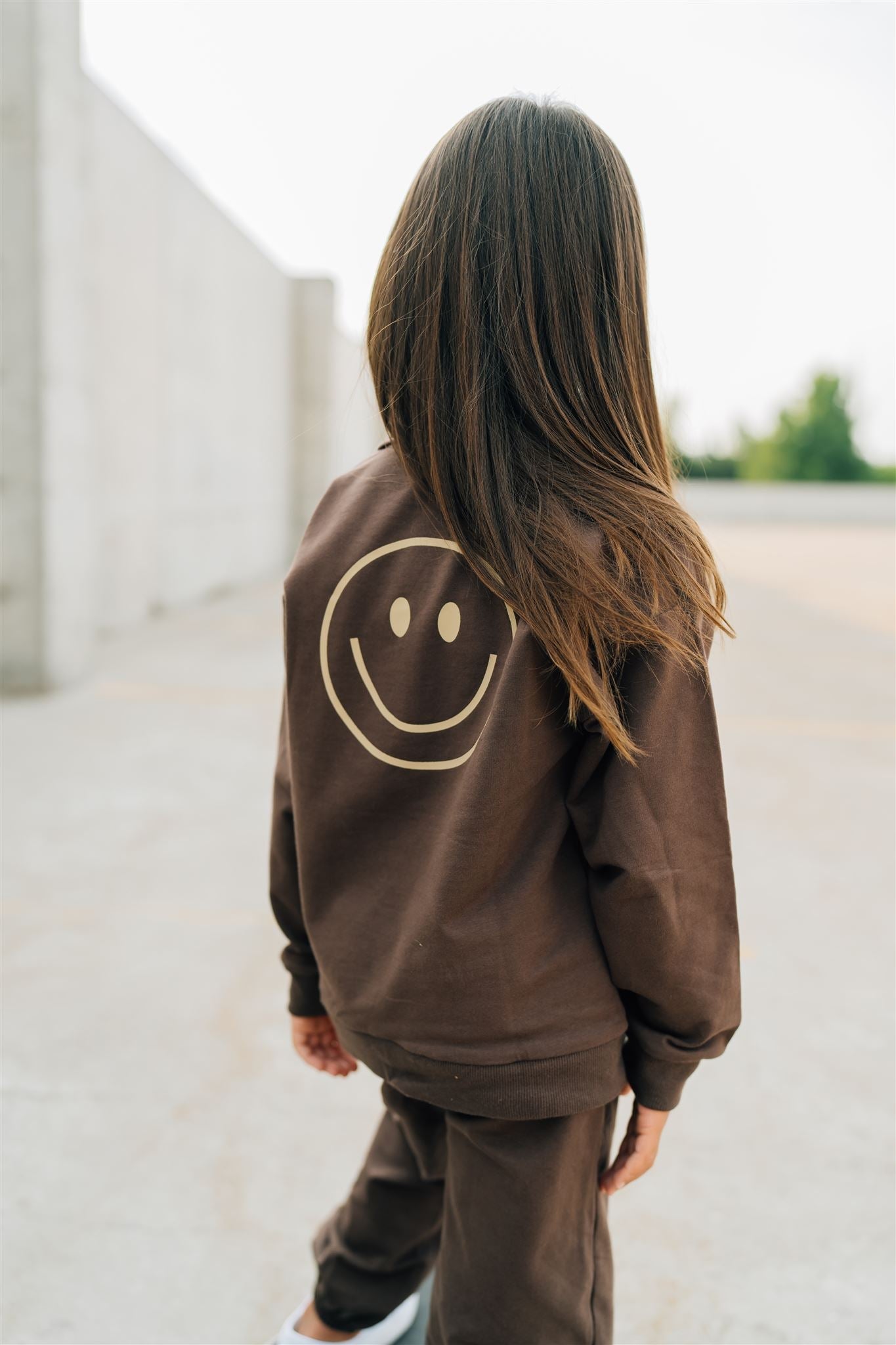 Mebie Baby Smiley Face Quarter Zip French Terry Set - Atara & Co