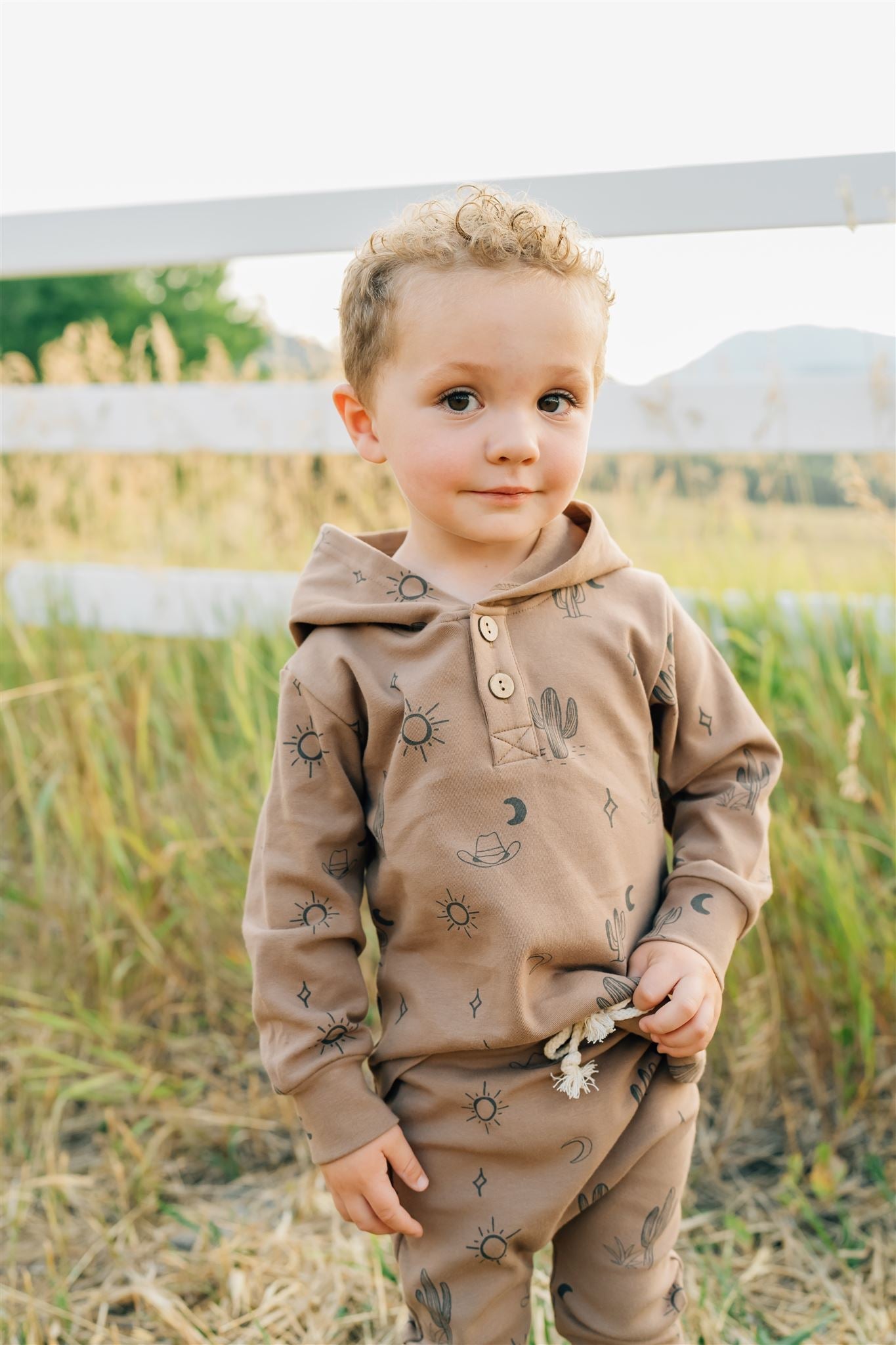 Mebie Baby Hooded Set - Western - Atara & Co