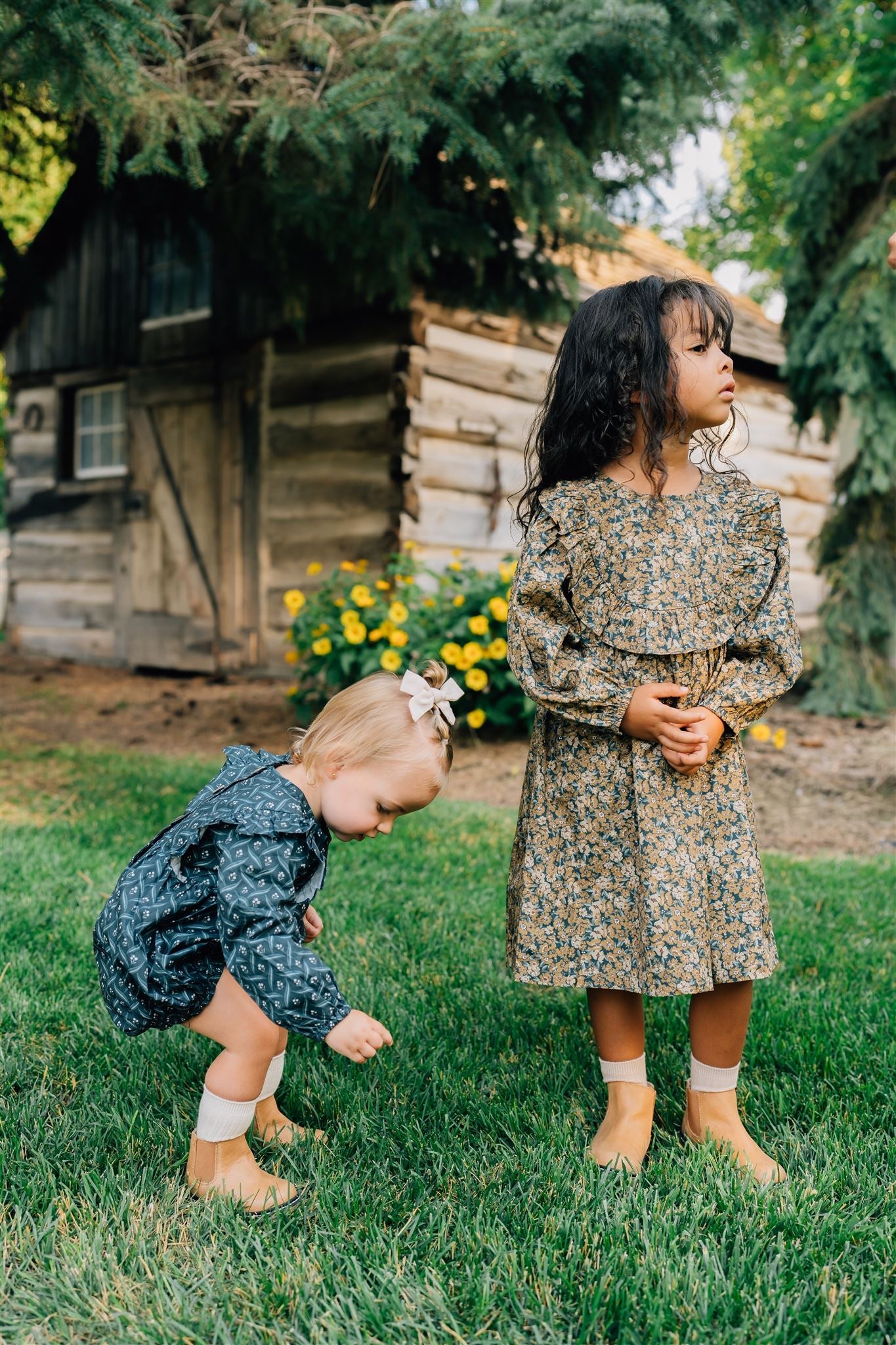 Mebie Baby Venetian Floral Ruffle Dress - Atara & Co