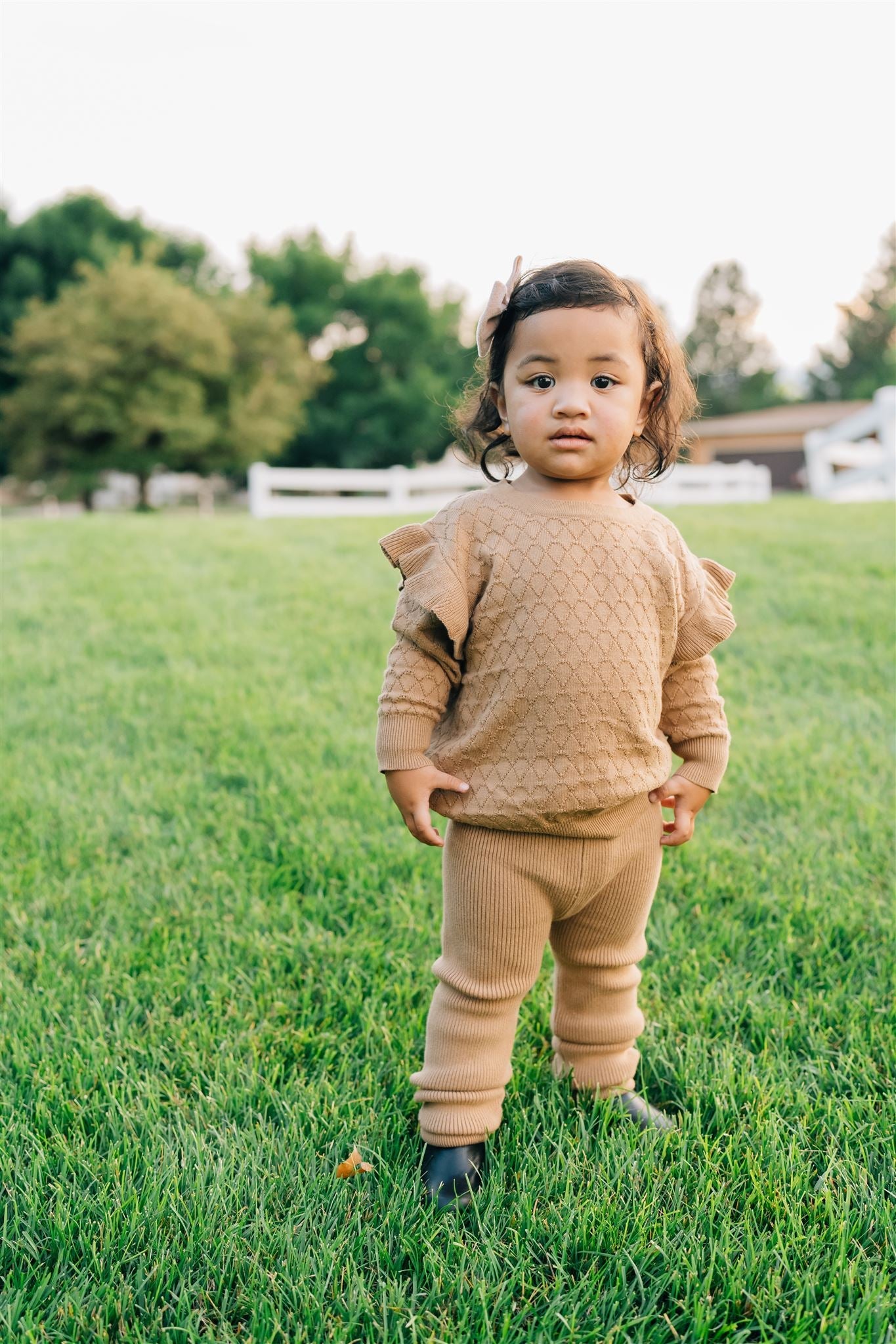 Mebie Baby Toffee Knit Leggings - Atara & Co