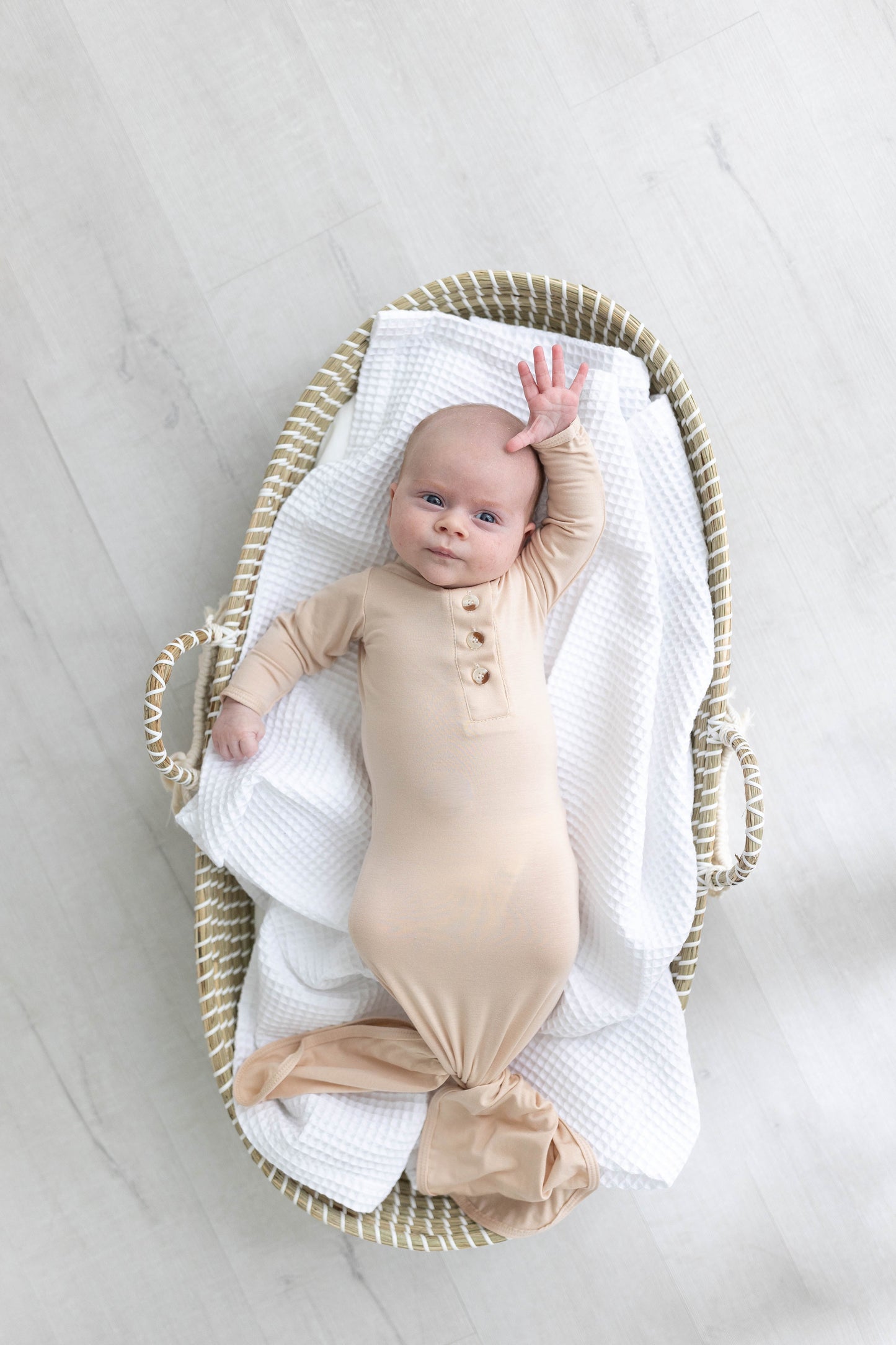 Stroller Society Knotted Gown Set - Sand - Atara & Co