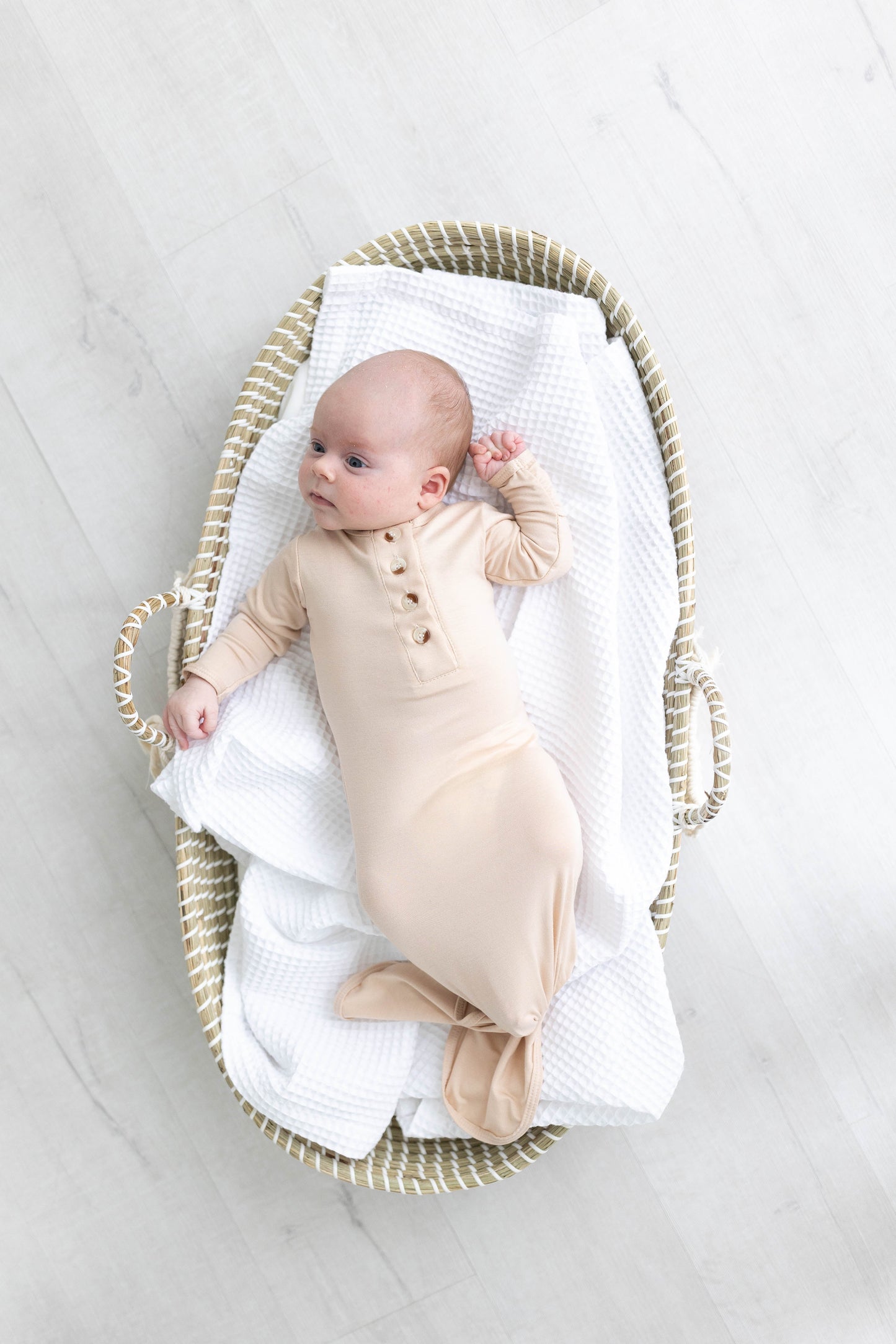 Stroller Society Knotted Gown Set - Sand - Atara & Co