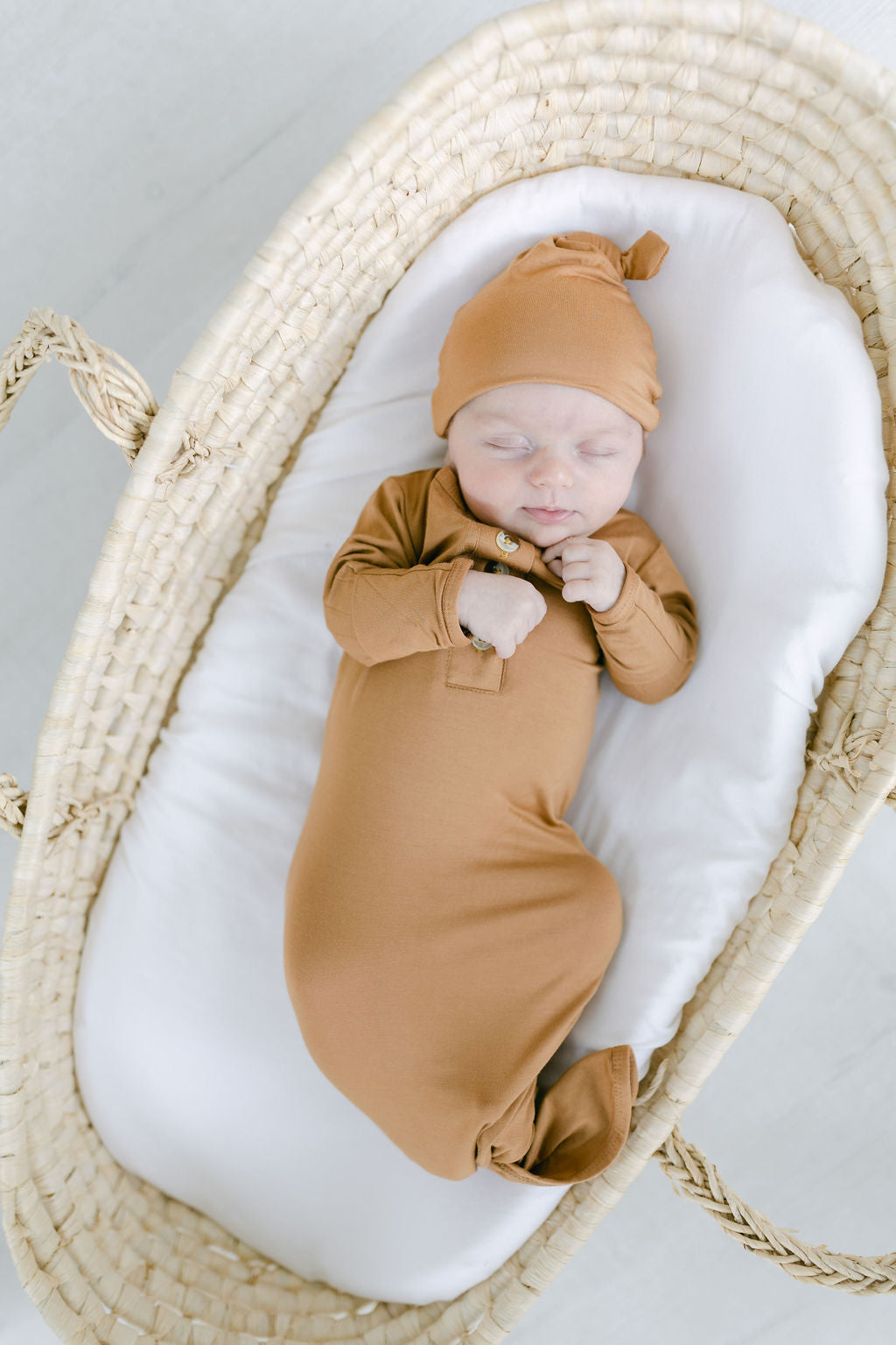 Stroller Society Knotted Gown Set - Camel - Atara & Co