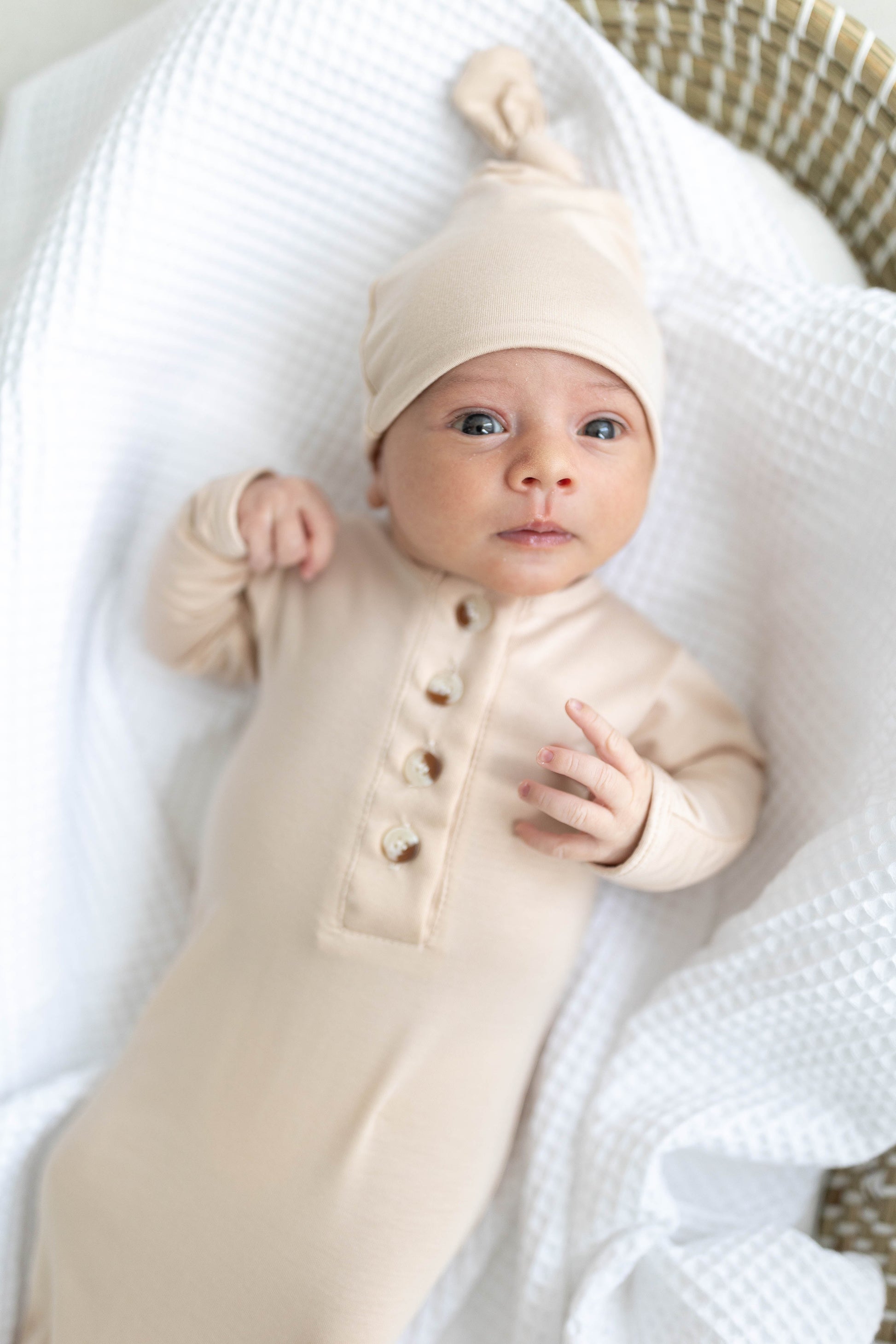 Stroller Society Knotted Gown Set - Sand - Atara & Co