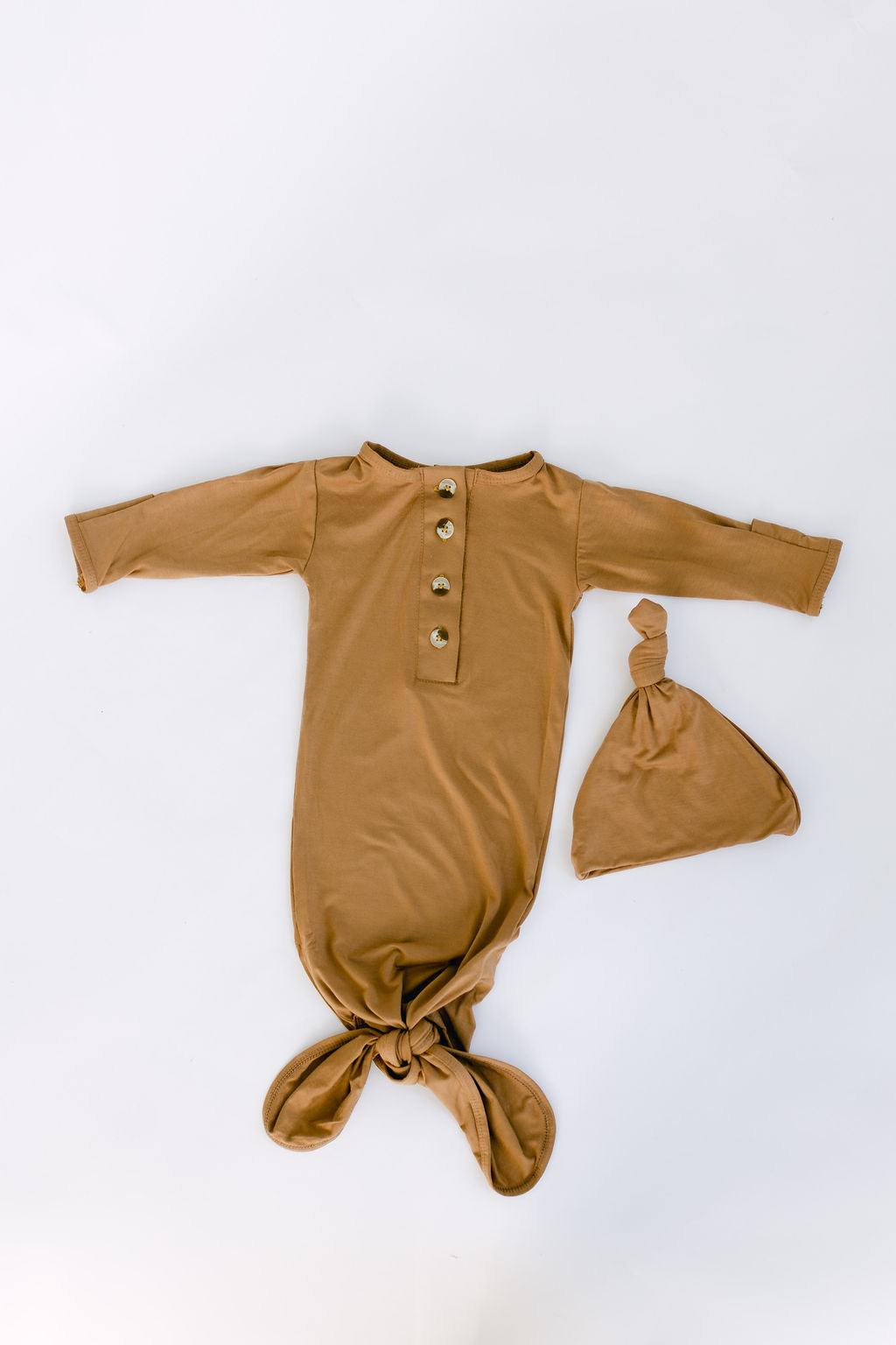 Stroller Society Knotted Gown Set - Camel - Atara & Co