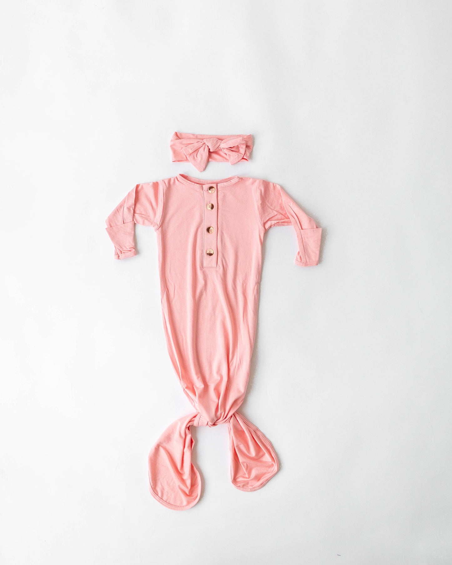 Stroller Society Knotted Gown Set - Pink - Atara & Co