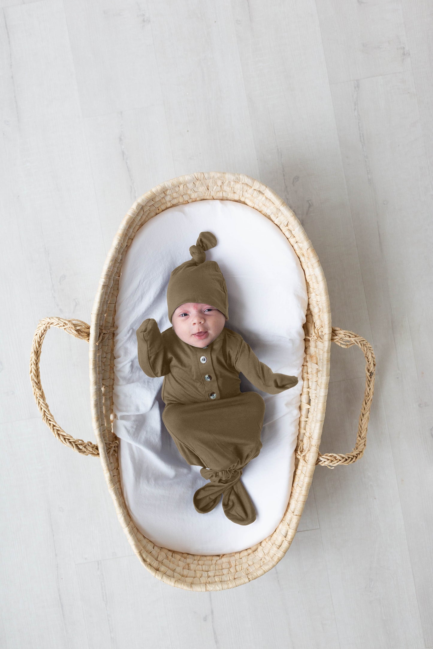 Stroller Society Knotted Gown Set - Army Green - Atara & Co