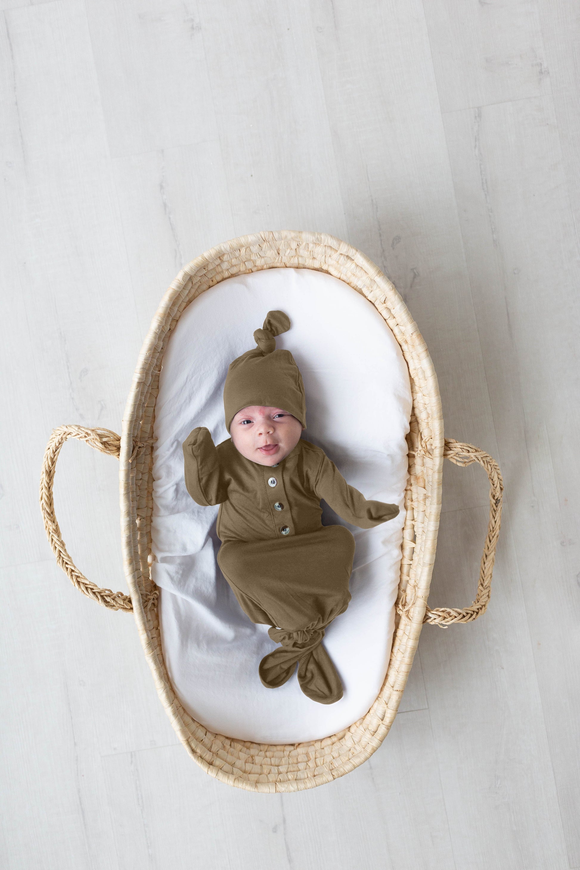 Stroller Society Knotted Gown Set - Army Green - Atara & Co