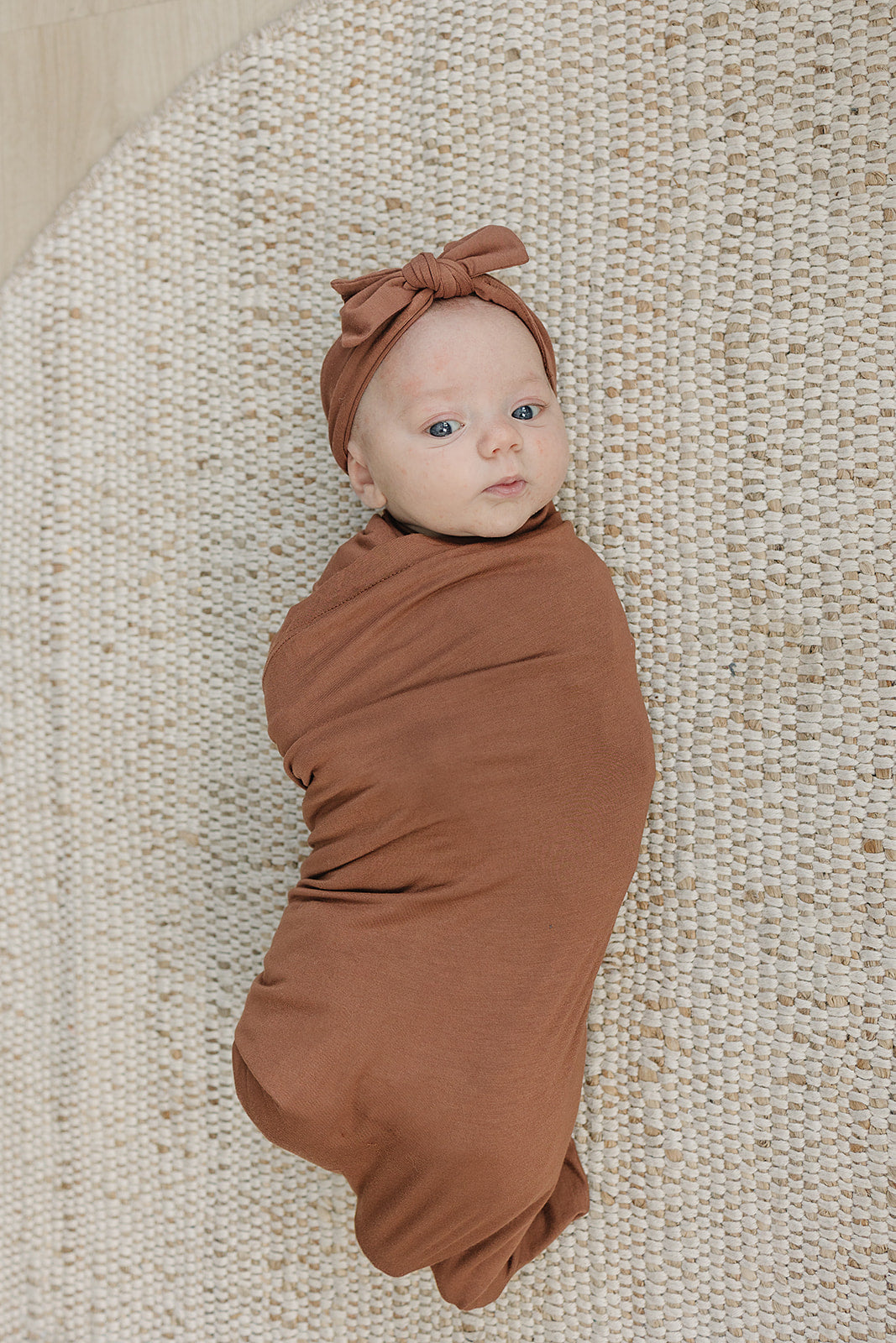 Mebie Baby Swaddle Set - Rust - Atara & Co