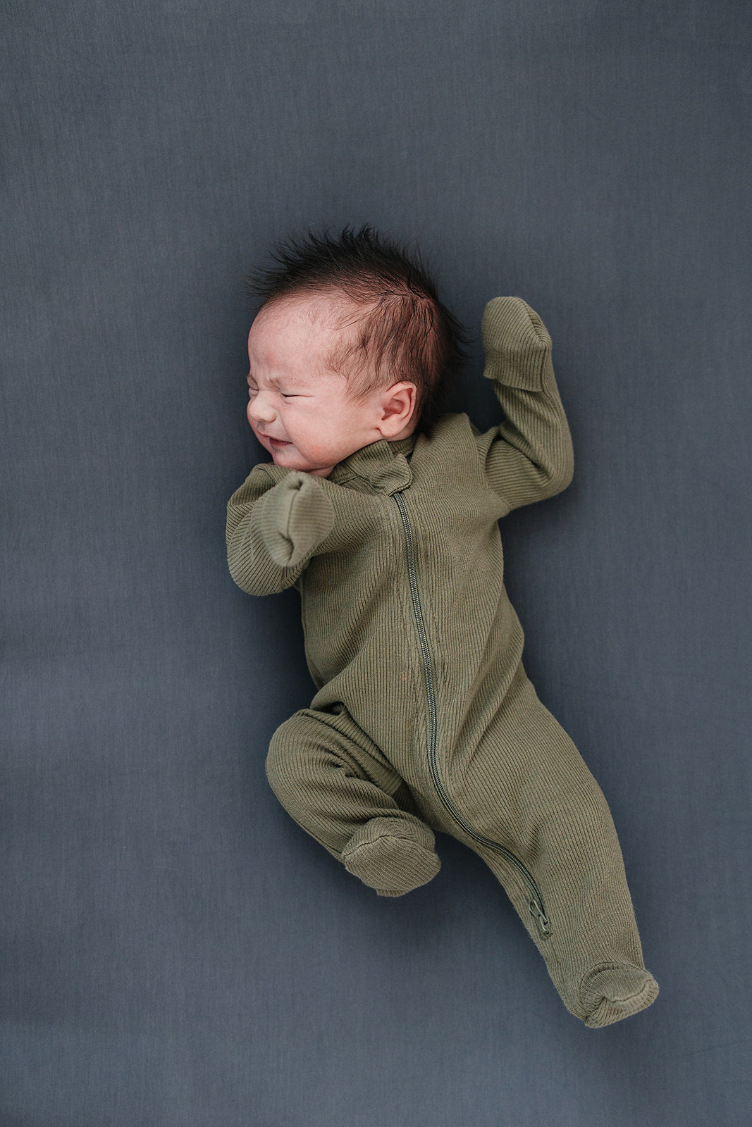 Mebie Baby Ribbed Romper - Winter Green - Atara & Co