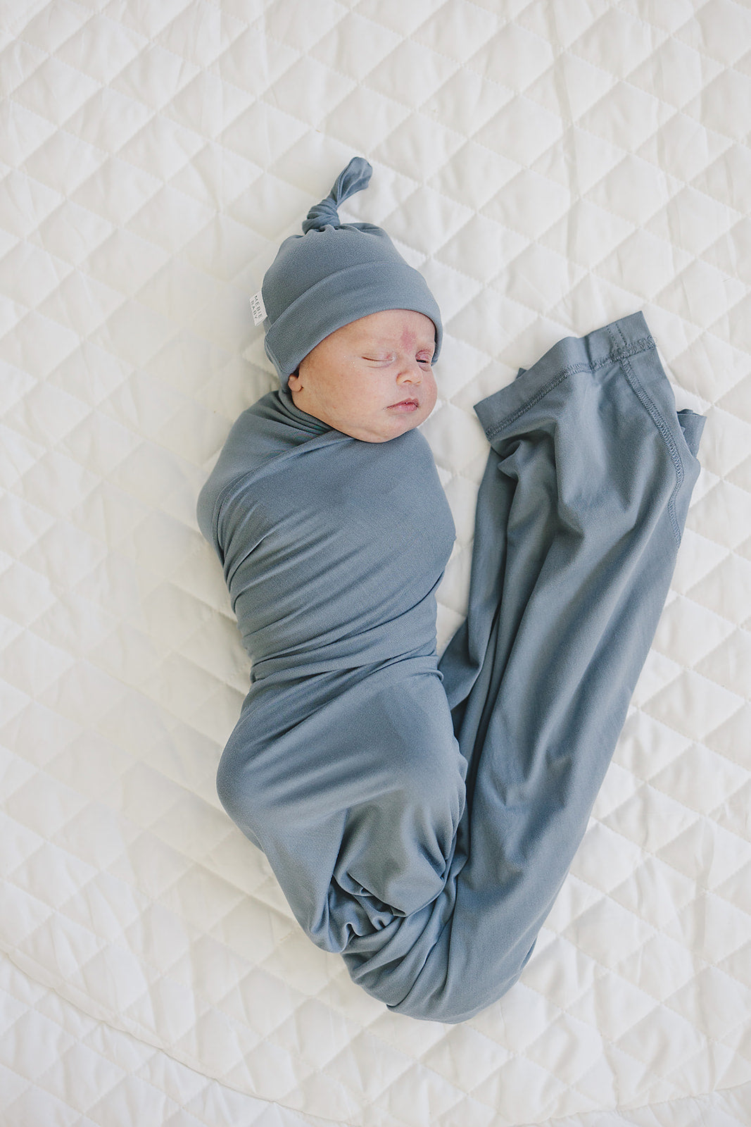 Mebie Baby Swaddle Set - Dusty Blue - Atara & Co