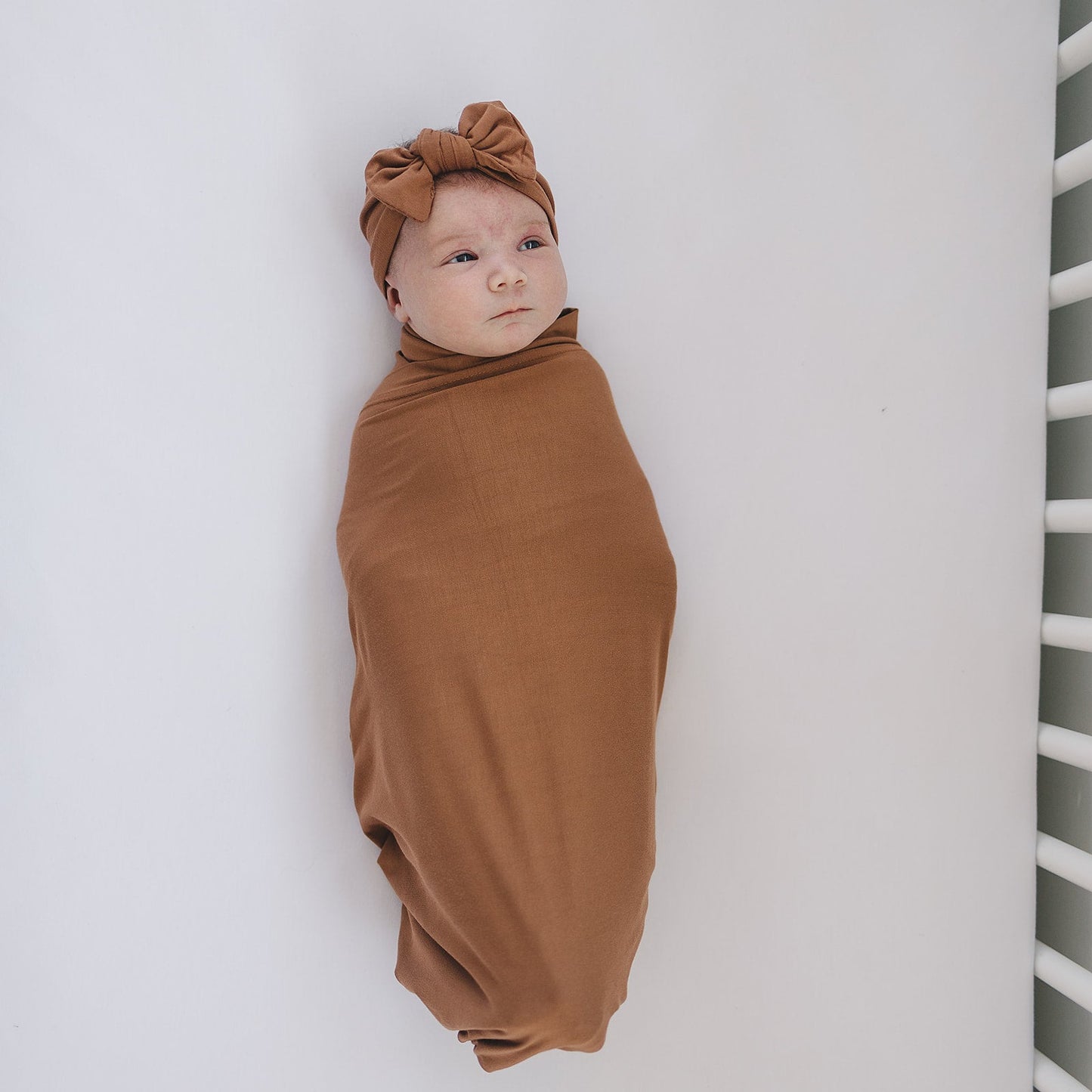 Mebie Baby Swaddle Set - Rust - Atara & Co