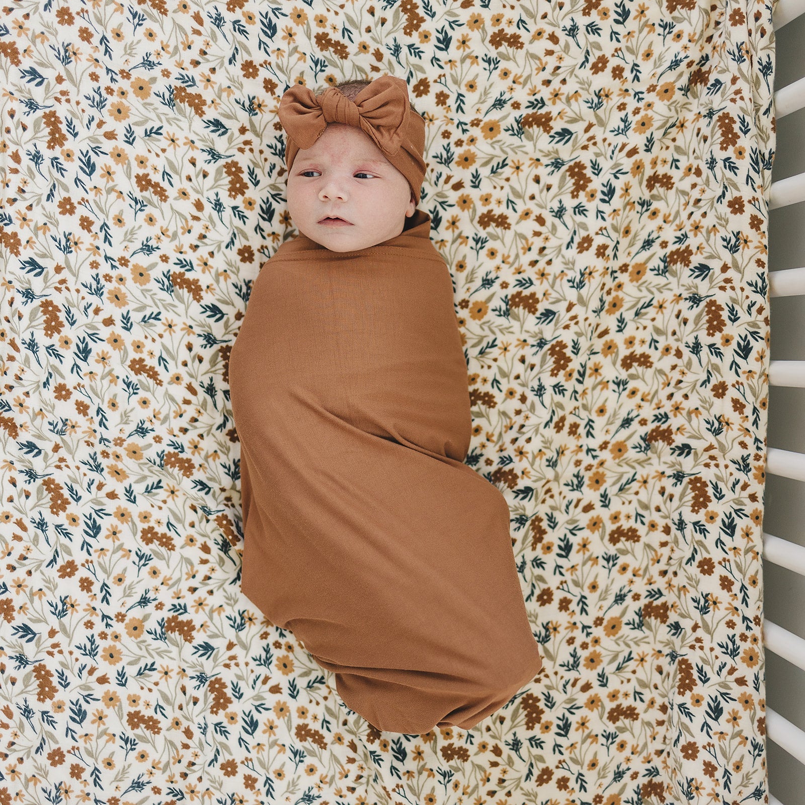 Mebie Baby Swaddle Set - Rust - Atara & Co