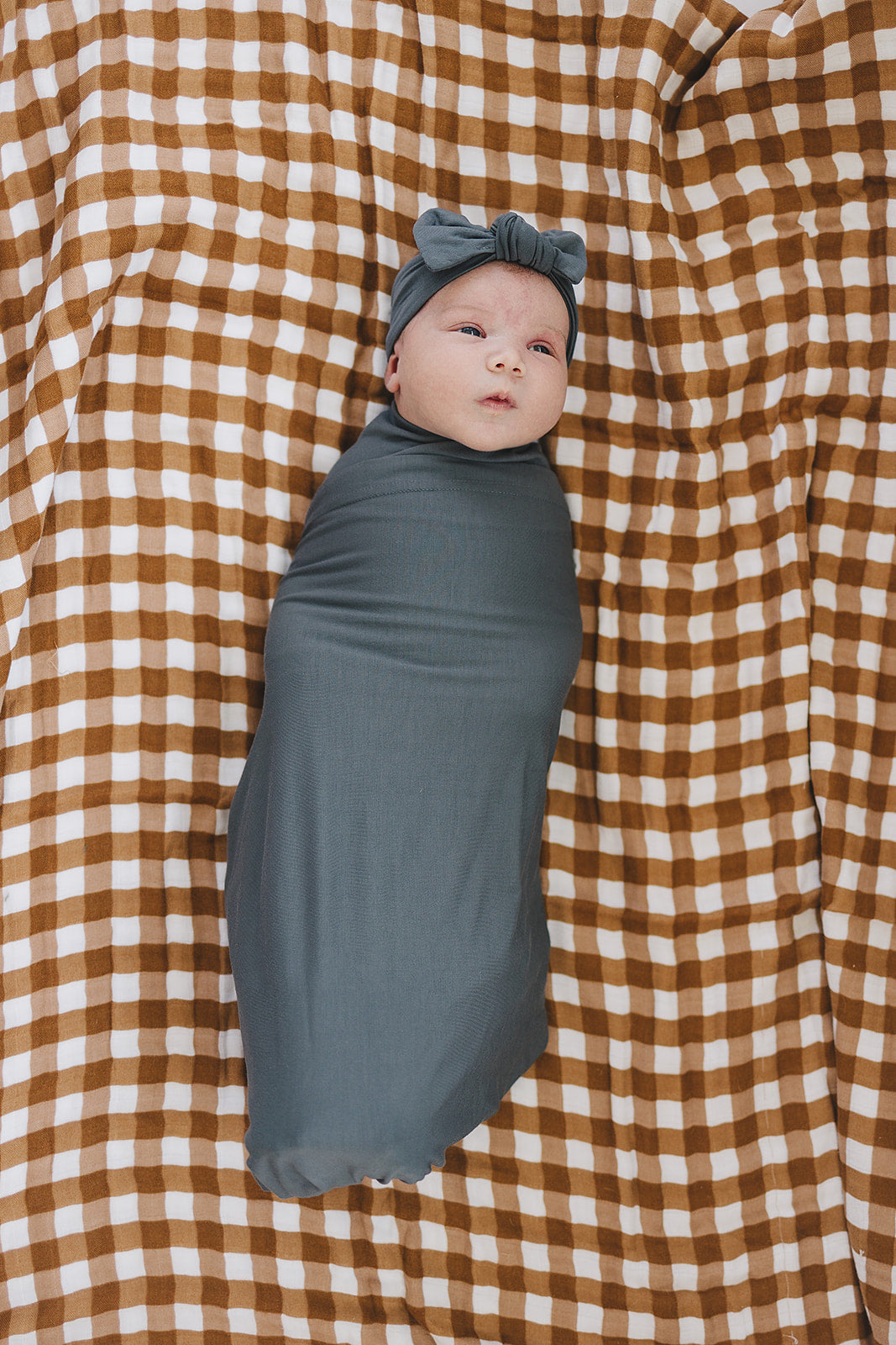 Mebie Baby Swaddle Set - Charcoal - Atara & Co