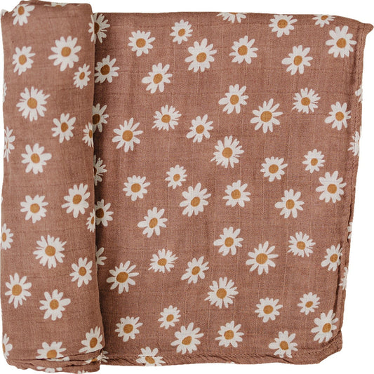 Mebie Baby Muslin Swaddle - Daisy Dream - Atara & Co