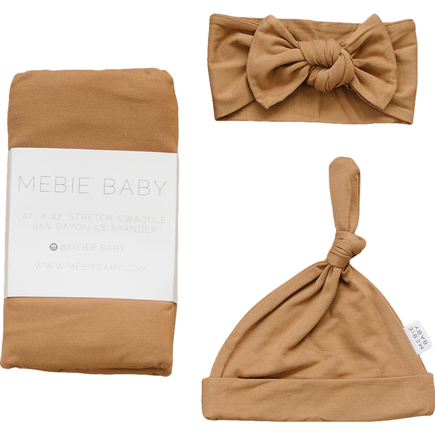 Mebie Baby Swaddle Set - Mustard - Atara & Co