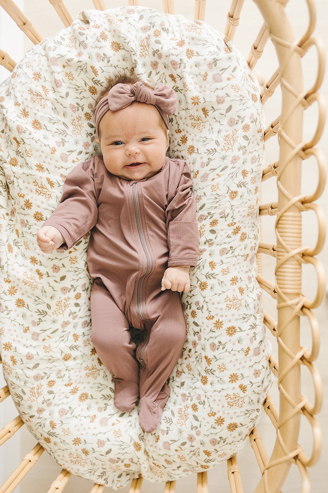 Mebie Baby Bamboo Romper - Plum - Atara & Co