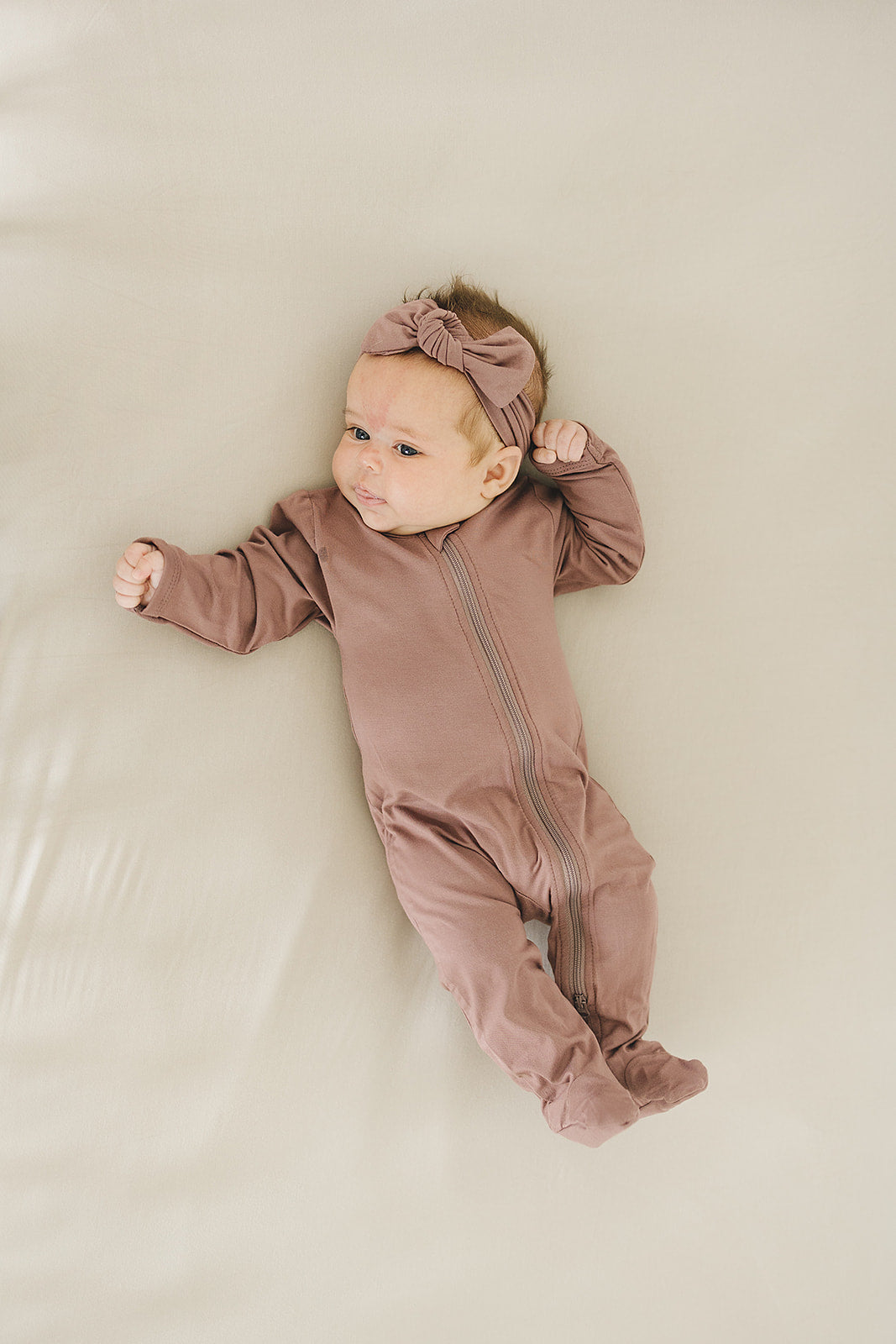 Mebie Baby Bamboo Romper - Plum - Atara & Co