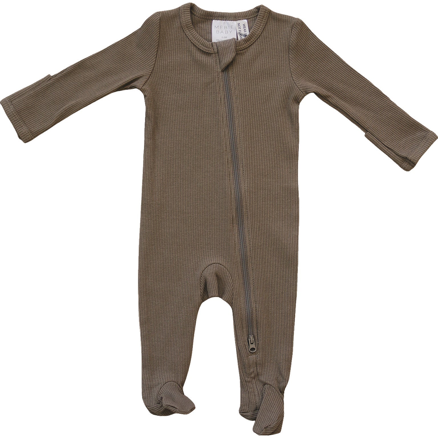 Mebie Baby Ribbed Romper - Cocoa - Atara & Co