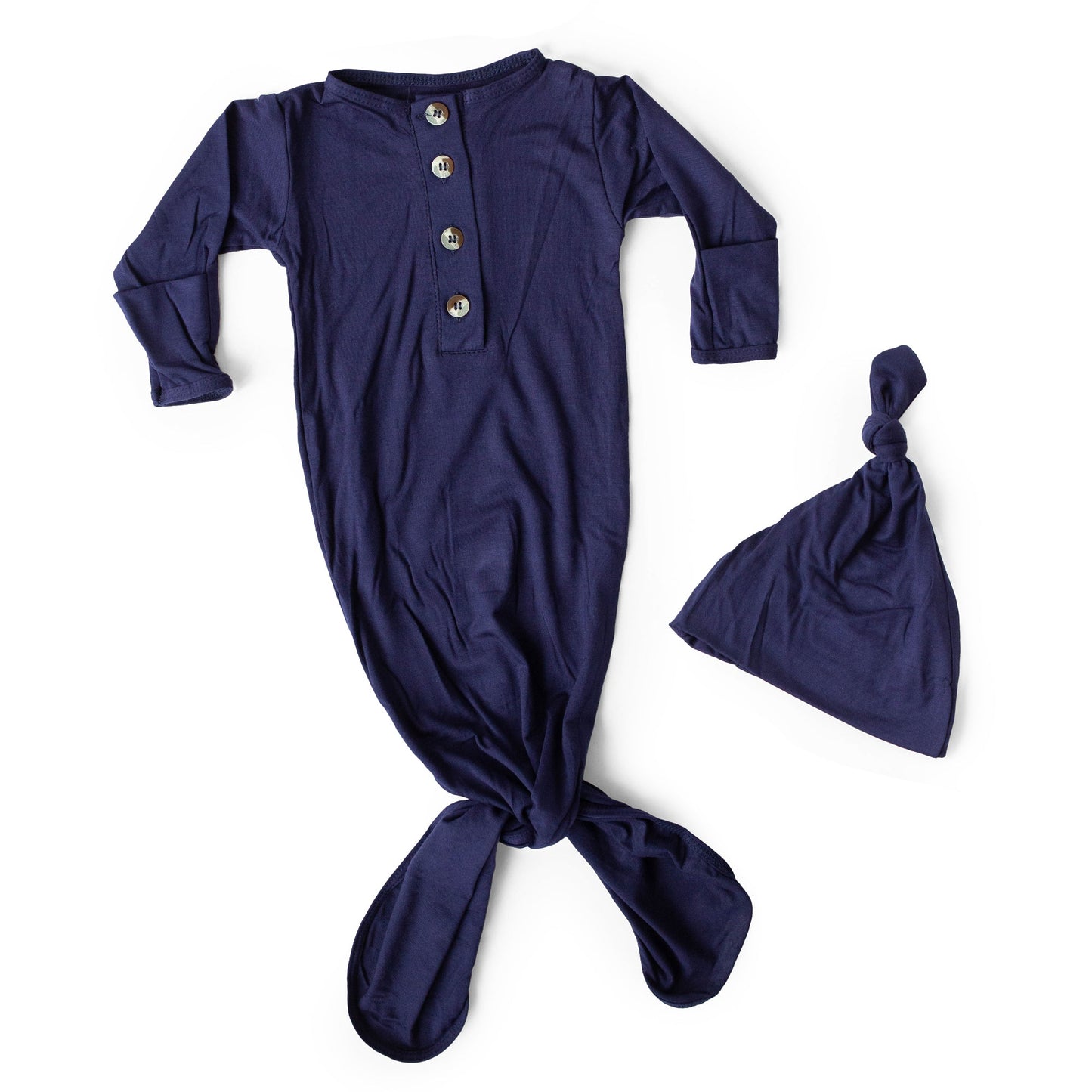 Stroller Society Knotted Gown Set - Navy - Atara & Co