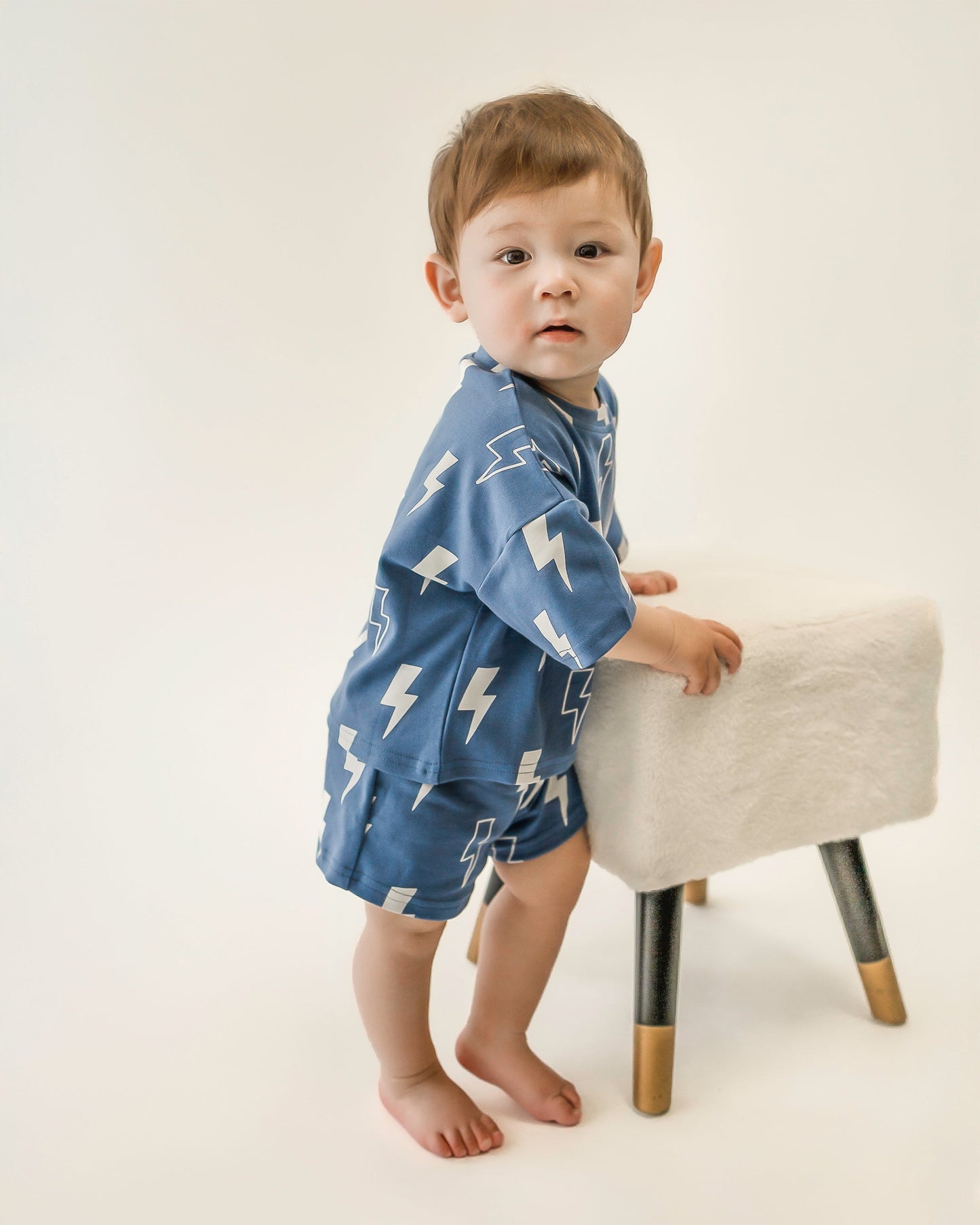 LPK Shorts Set - Blue Bolts