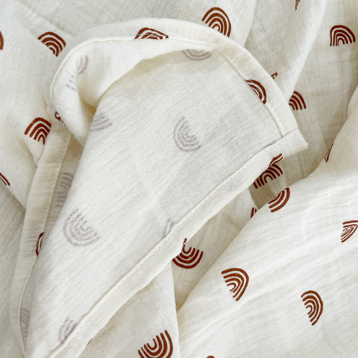 Muslin Baby Swaddle Blanket - Rainbows