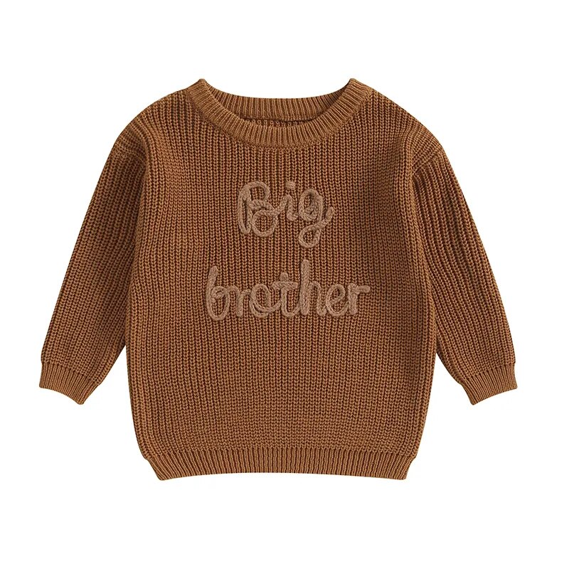 'Big Brother' Embroidered Knit Sweater - Atara & Co