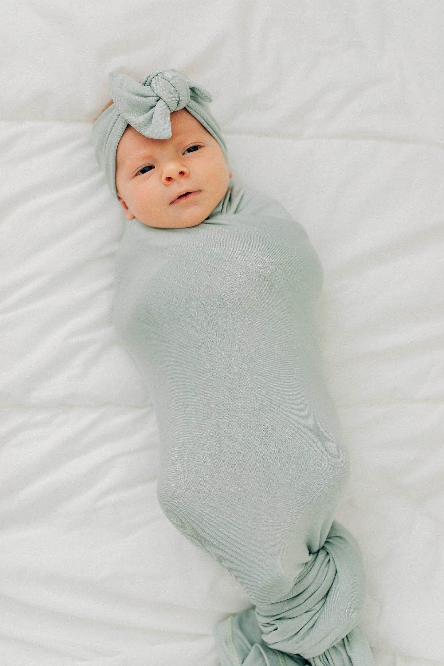 Mebie Baby Swaddle Set - Sage - Atara & Co