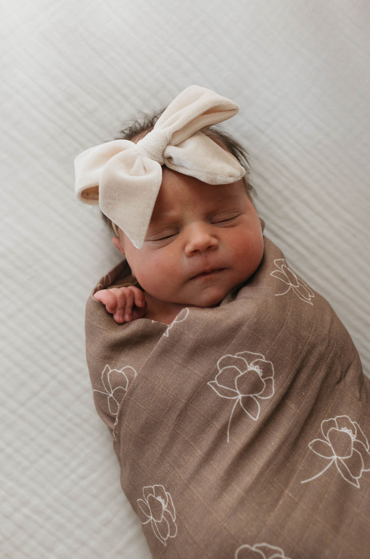 Forever French Muslin Swaddle - Sweet Dreams Floral - Atara & Co