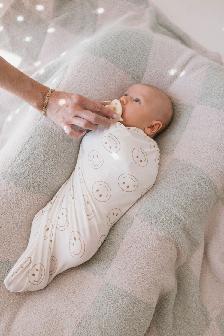 Forever French Bamboo Swaddle - Just Smile - Atara & Co