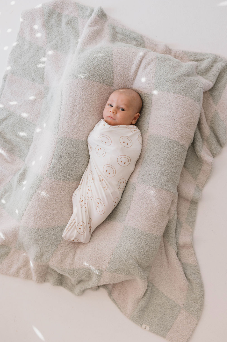 Forever French Bamboo Swaddle - Just Smile - Atara & Co