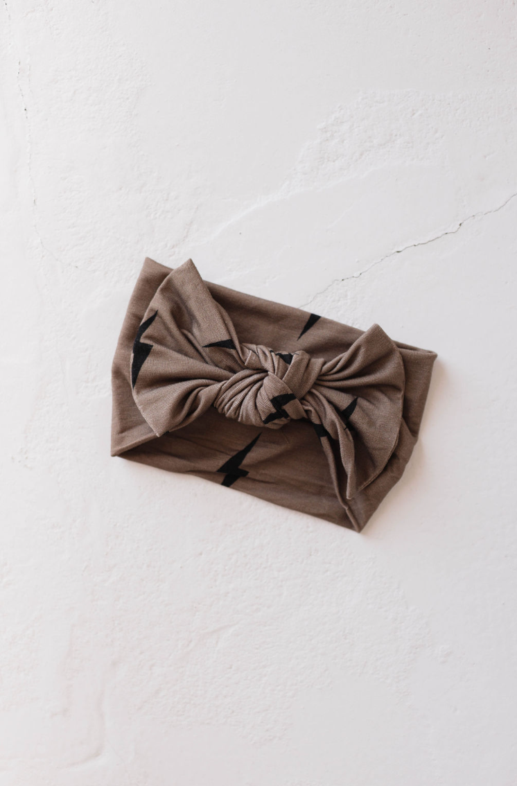 Forever French Bamboo Head Wrap - Brown & Black Bolt - Atara & Co