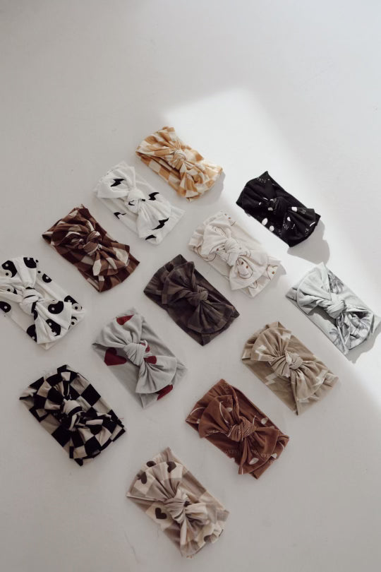 Forever French Bamboo Head Wrap - Black & White Yin Yang - Atara & Co