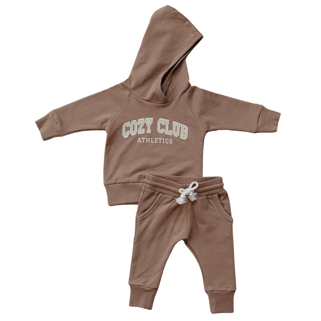 Mebie Baby Cozy Club Hooded French Terry Set - Atara & Co