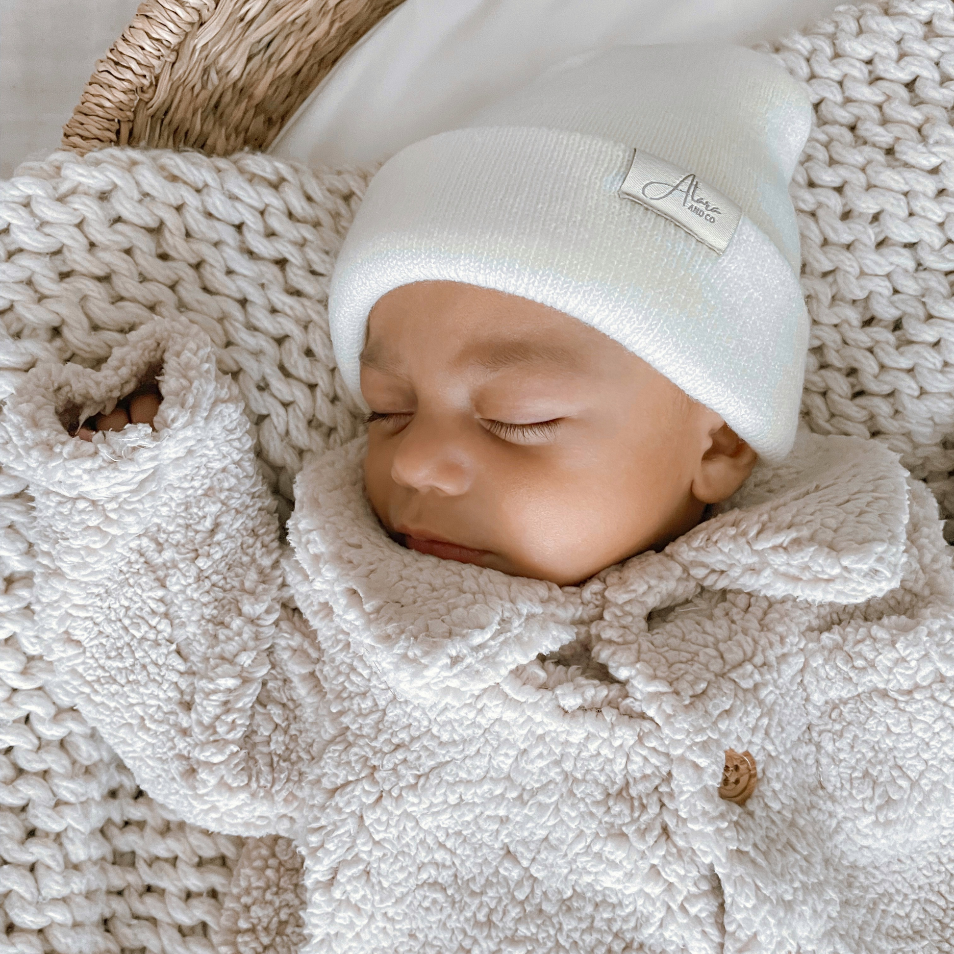 Soft Knitted Cuff Baby Beanie** - Atara & Co