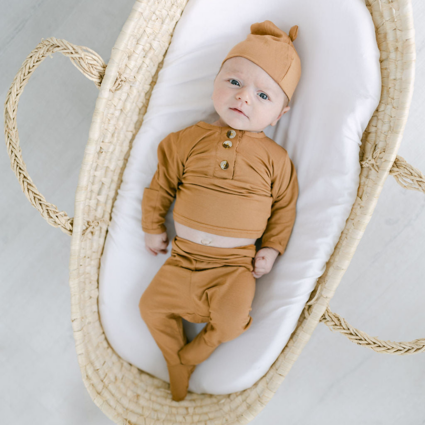 Stroller Society Top + Bottom Set - Camel - Atara & Co