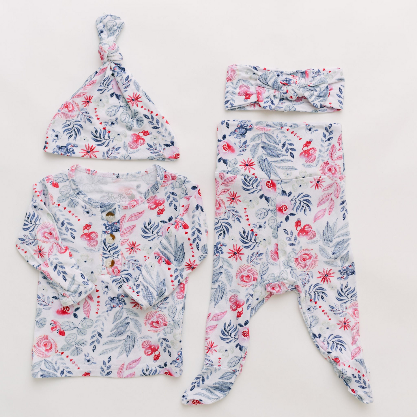 Stroller Society Top + Bottom Set - Bloom - Atara & Co