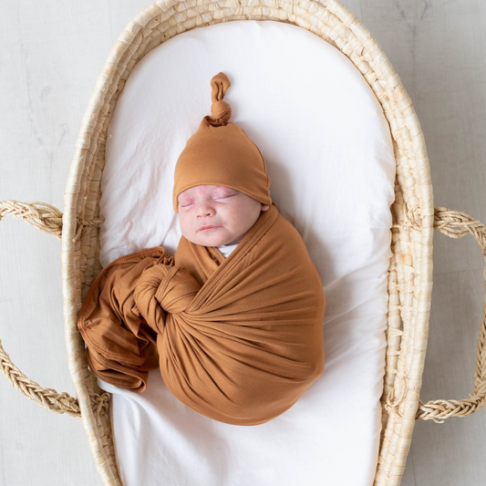 Stroller Society Swaddle Blanket Set - Camel - Atara & Co