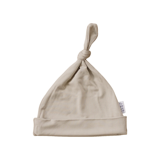 Mebie Baby Bamboo Knot Hat - Oatmeal - Atara & Co