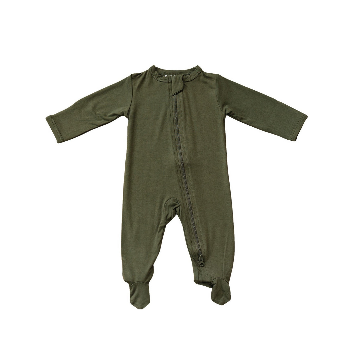 Mebie Baby Bamboo Romper - Olive - Atara & Co