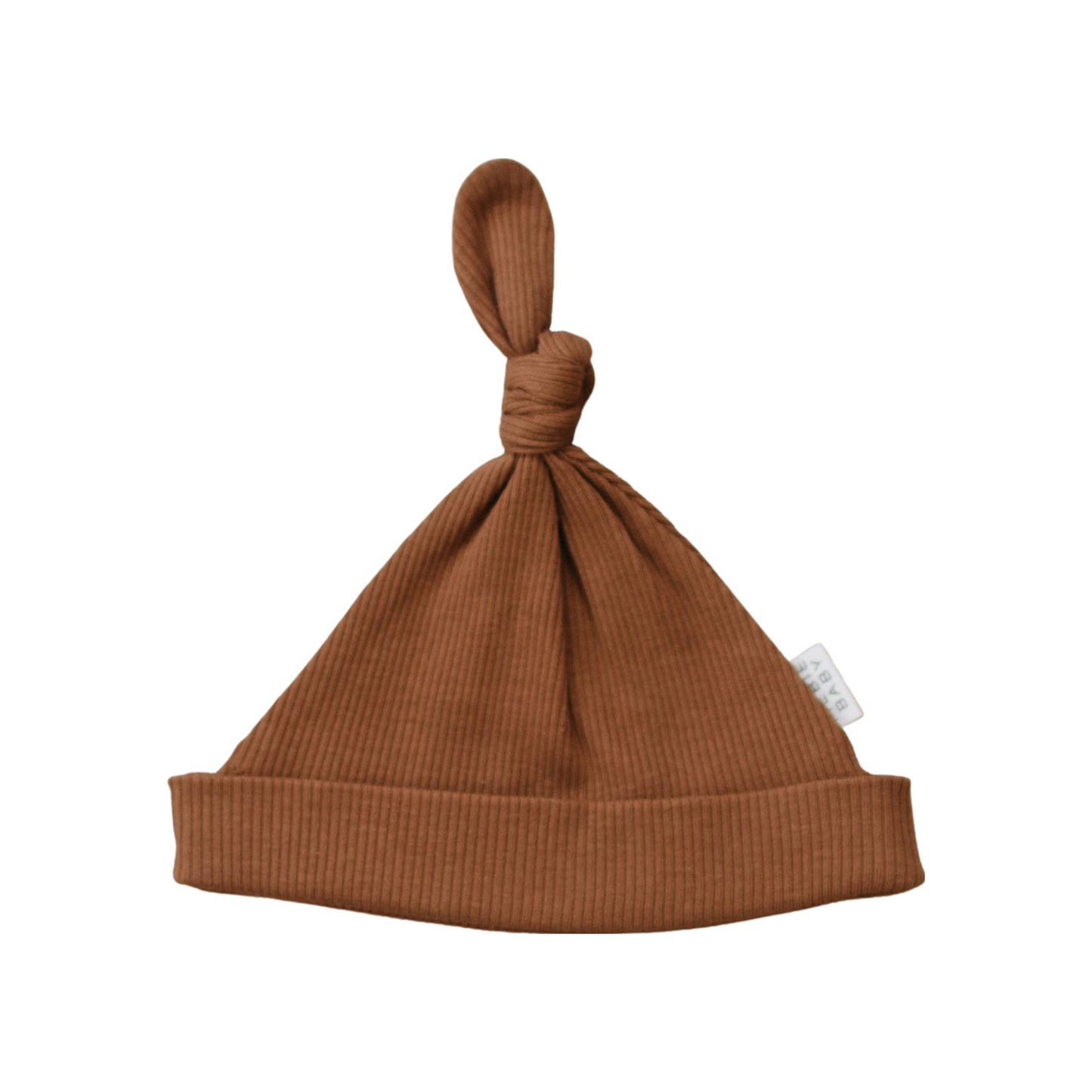 Mebie Baby Ribbed Knot Hat - Rust - Atara & Co