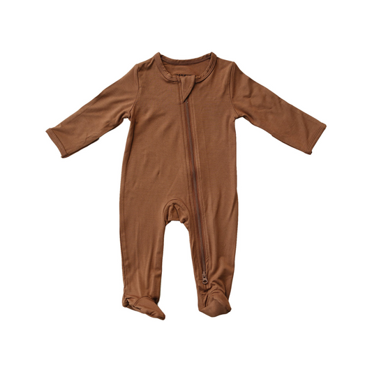 Mebie Baby Bamboo Romper - Rust - Atara & Co