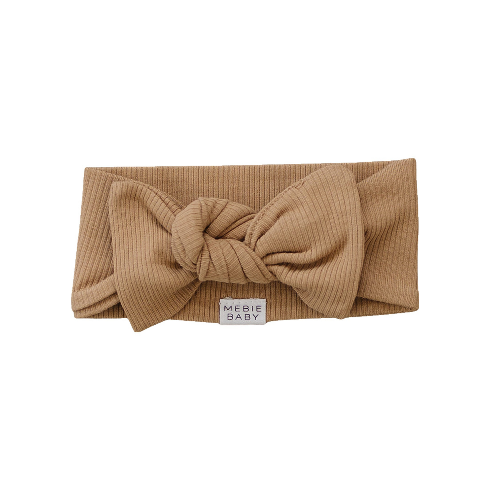 Mebie Baby Ribbed Head Wrap - Cafe - Atara & Co