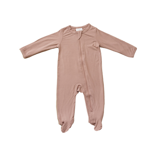 Mebie Baby Bamboo Romper - Dusty Rose - Atara & Co