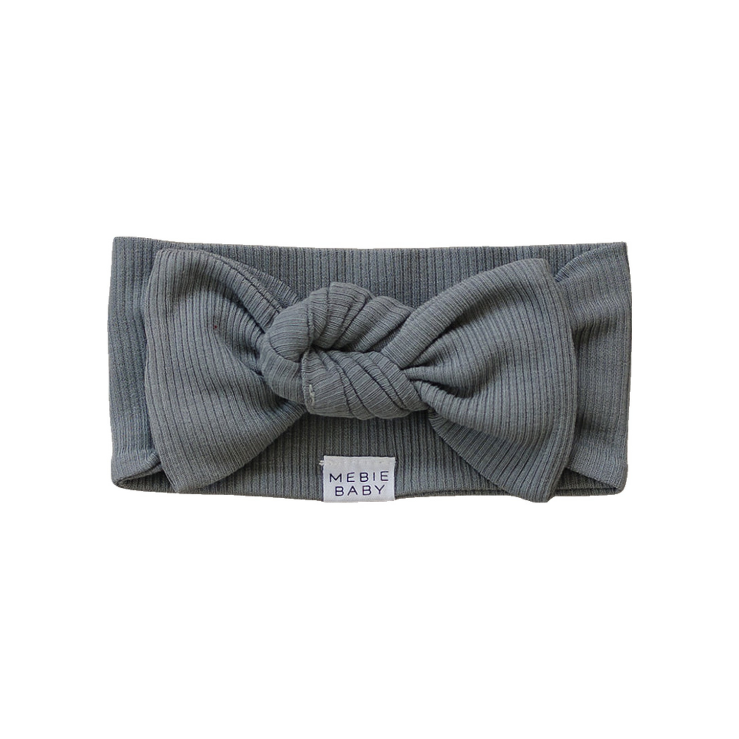 Mebie Baby Ribbed Head Wrap - Grey - Atara & Co