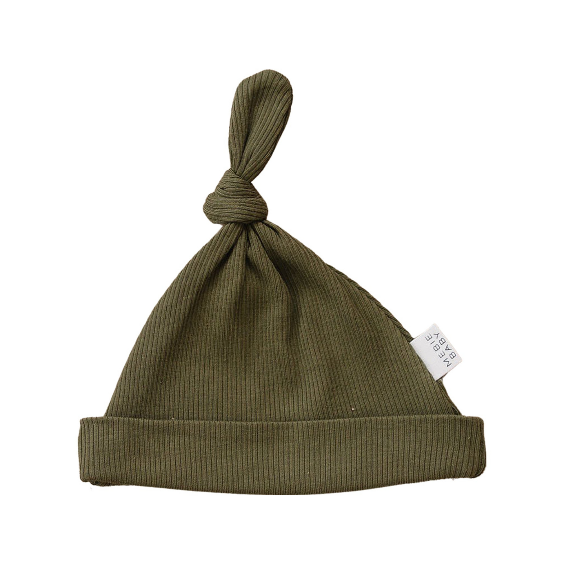 Mebie Baby Ribbed Knot Hat - Winter Green - Atara & Co