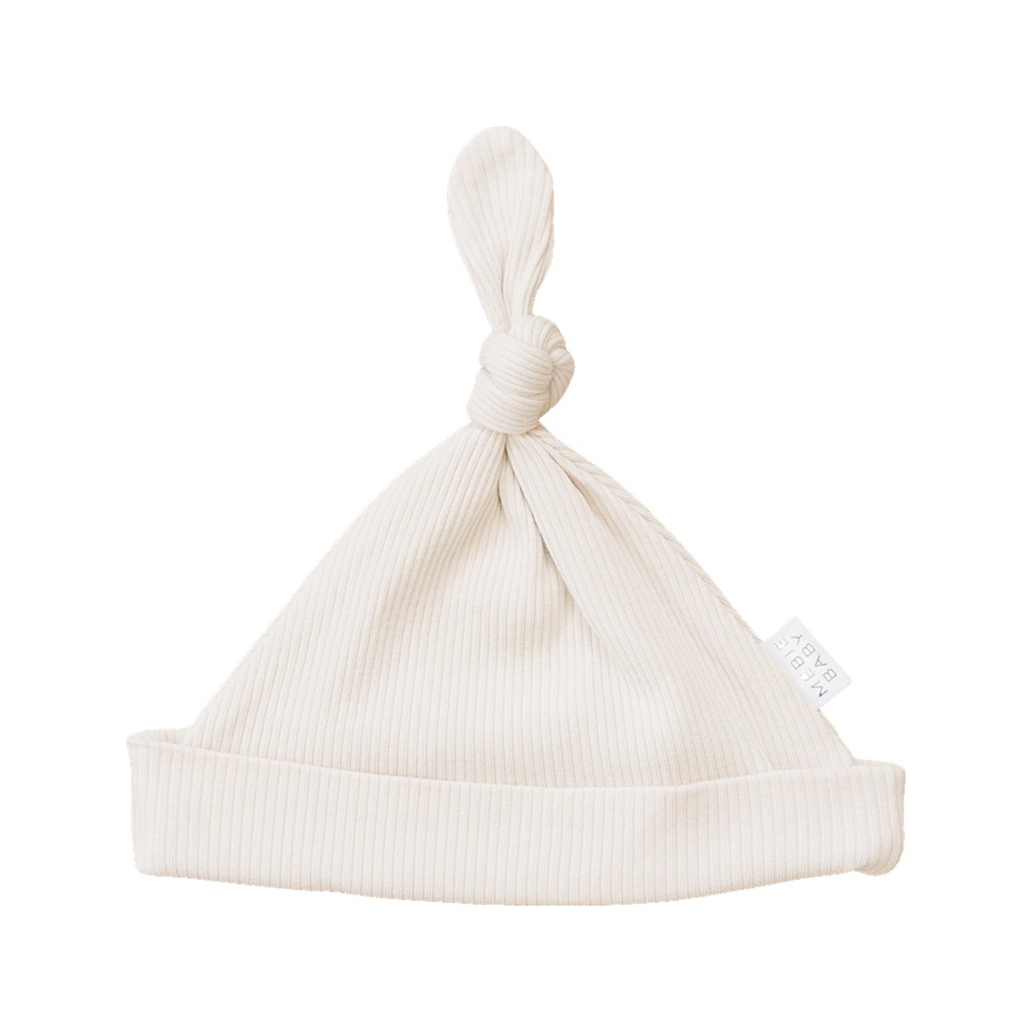 Mebie Baby Ribbed Knot Hat - Vanilla - Atara & Co