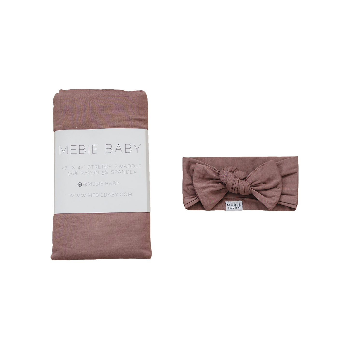 Mebie Baby Swaddle Set - Plum - Atara & Co