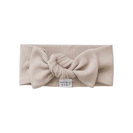 Mebie Baby Ribbed Head Wrap - Oatmeal - Atara & Co